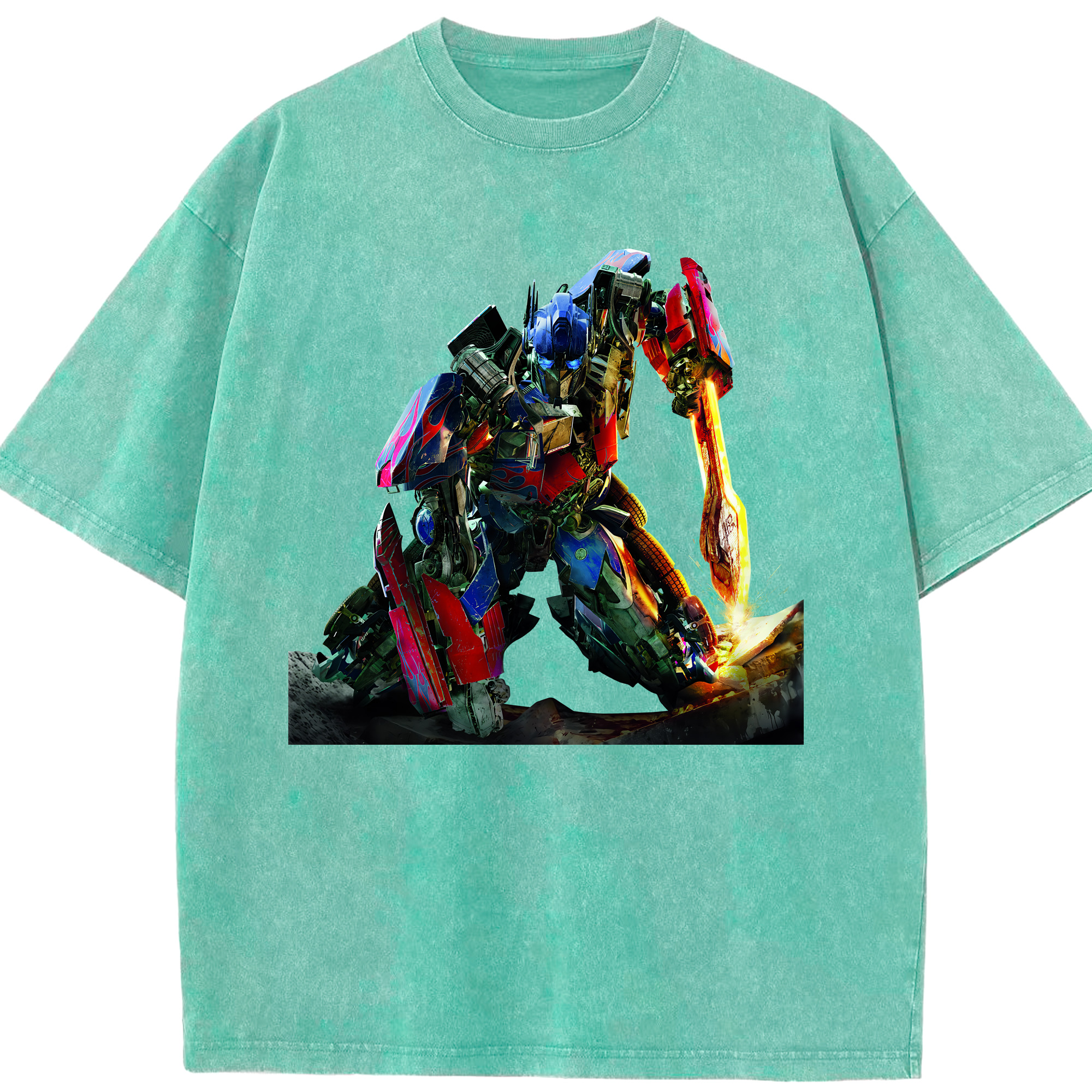 （画像用） Transformers トランスフォーマー 綿100% ヴィンテージ風 半袖Tシャツ（フロントプリント）